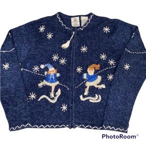 Tiara girls blue Ice Skating Sweater size 8-10‎ medium